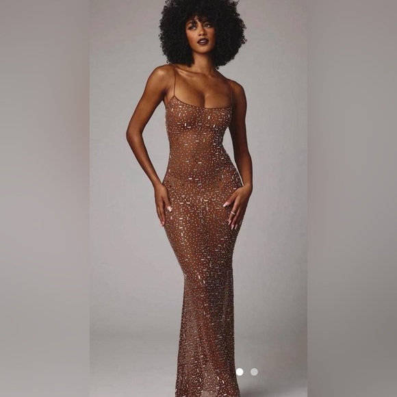 Oh Polly Dresses & Skirts - Oh Polly Chocolate Sequin Maxi Dress
